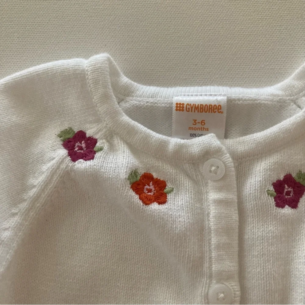 Gymboree Baby Girl 3-6 Months Flamingo Top Floral Sweater Tutu Pant Set Outfit